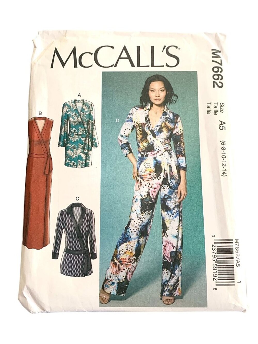 McCall's 7662 Women's Sewing Pattern Dress Romper Jumpsuit 6 8 10 12 14 UNCUT
